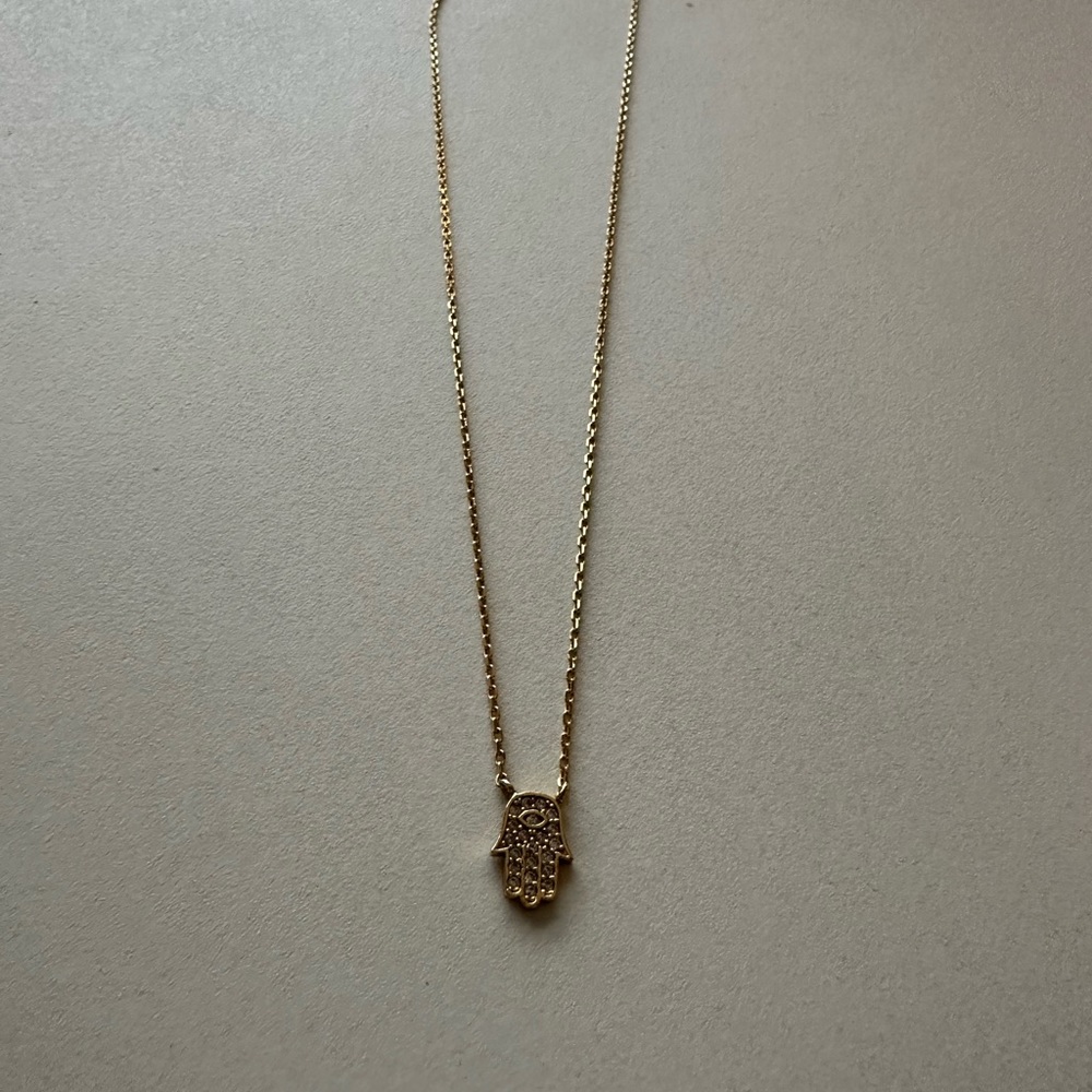 Healing Hand Gold Necklace - Picture 2 of 3